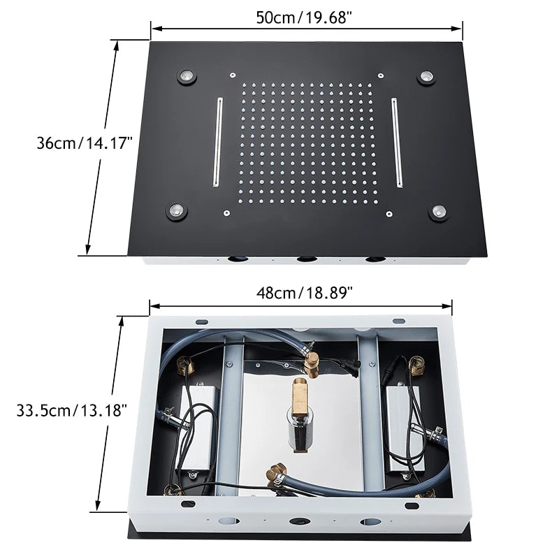 Luxury Bathroom Shower Faucet Led Rainfall/Waterfall Shower Head
