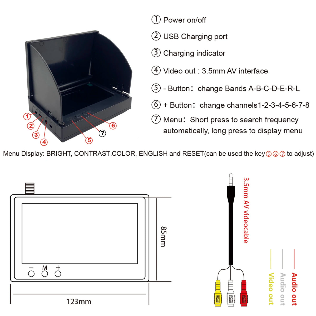 8g Fpv Receiver Uvc Video Downlink Otg Vr