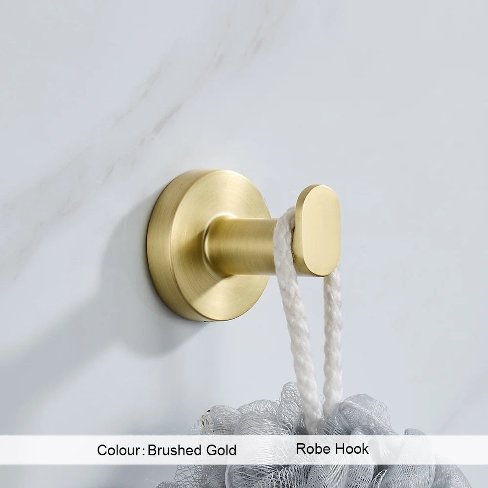 Brushed Gold Wall Mount Shelf Toilet Bath Hardware