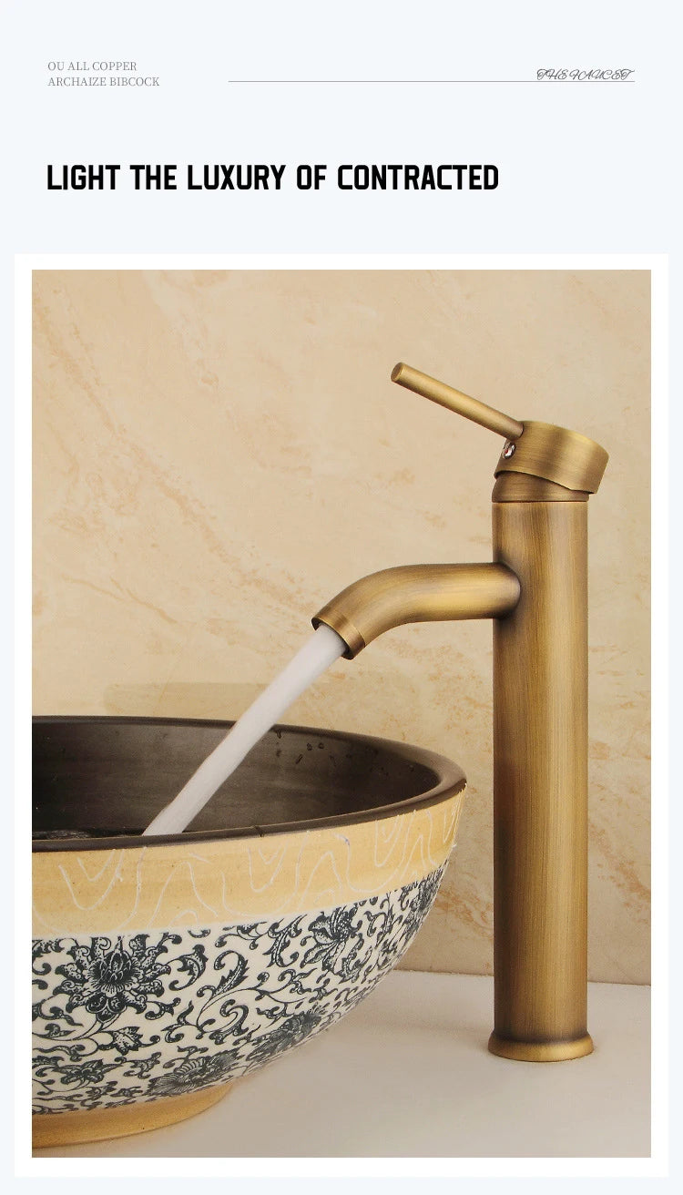 Antique Bronze Basin Faucets Bathroom Faucet & Cold