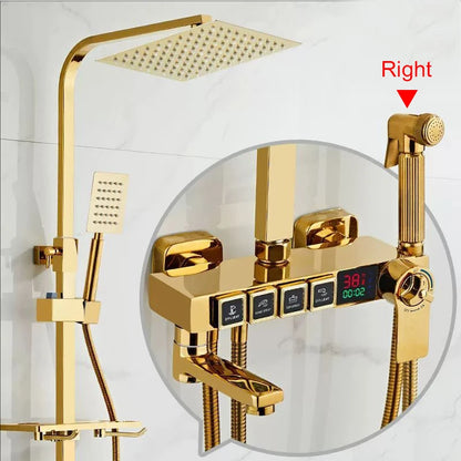 Oxg Golden Thermostatic Shower Faucet Bathroom Faucet Digital