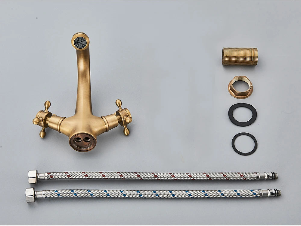 Gold/Antique Brass Bathroom Basin Sink Faucet Mixer Tap