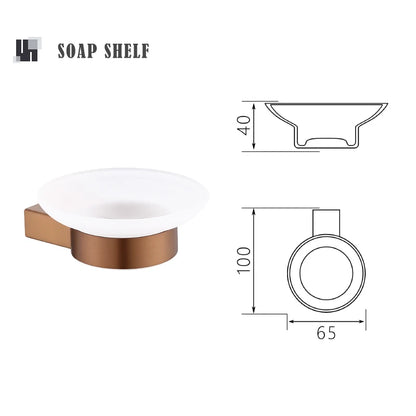 Rose Gold Bathroom Wall Mount Shelf Toilet Bath