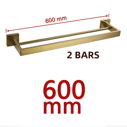 Gold Brushed Bathroom Hardware Towel Bar Rail Toilet