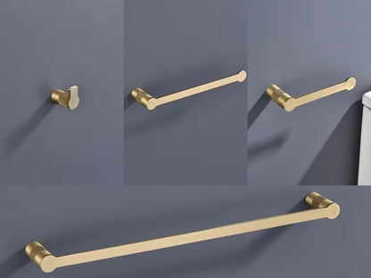 Brushed Gold Bathroom High Quality Brass Knurled Towel