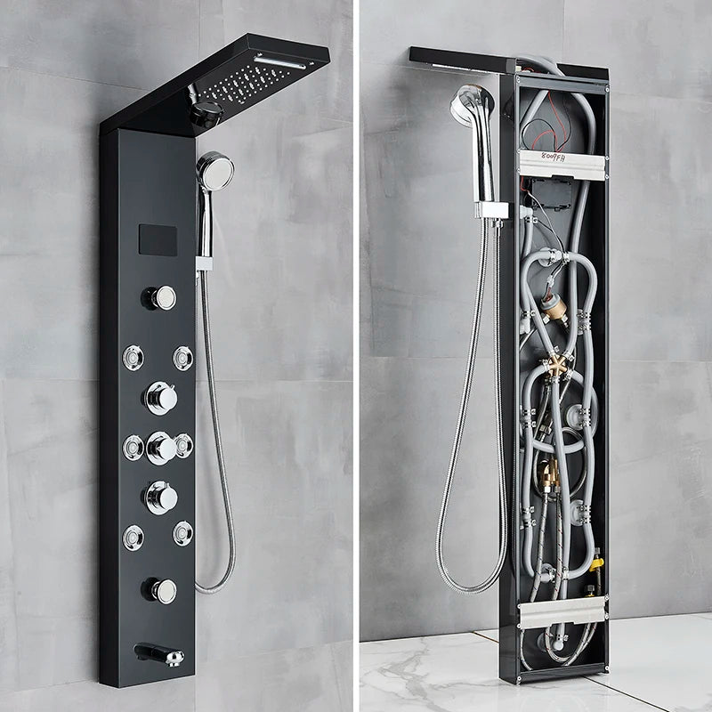 Led Shower Panel Digital Display Shower Faucet System