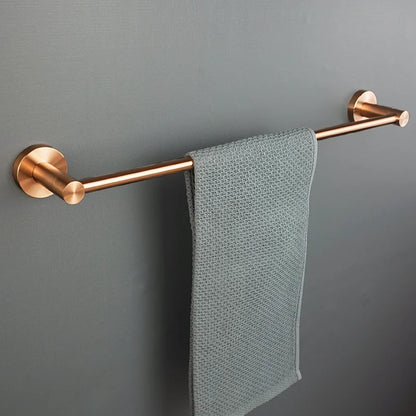 Brushed Rose Gold Bathroom Towel Rack Tissue Rack