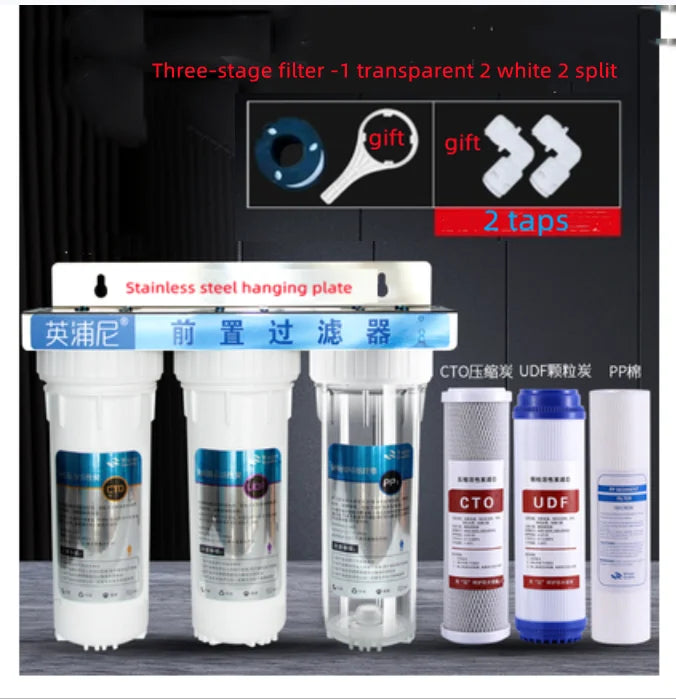 10-Inch Three-Stage Water Purifier Pre-Filter Water Purifier Tap