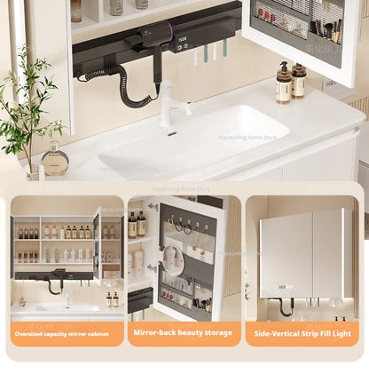 Modern Smart Bathroom Mirror Cabinet Wall-Mounted Vanity Mirror