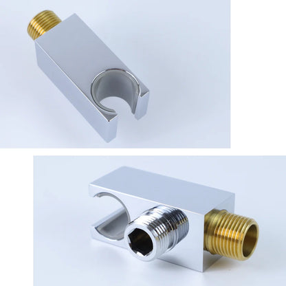 Square Hand Shower Bracket Brass Body Angel Adjustable