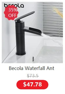 Becola All Copper Gold/Chrome/Brushed Duckbill Waterfall Faucet