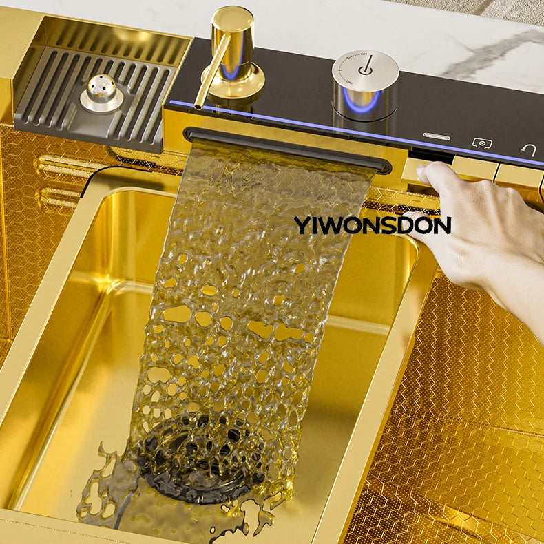 Nano Black Sink Large Slot Integrated Digital Display