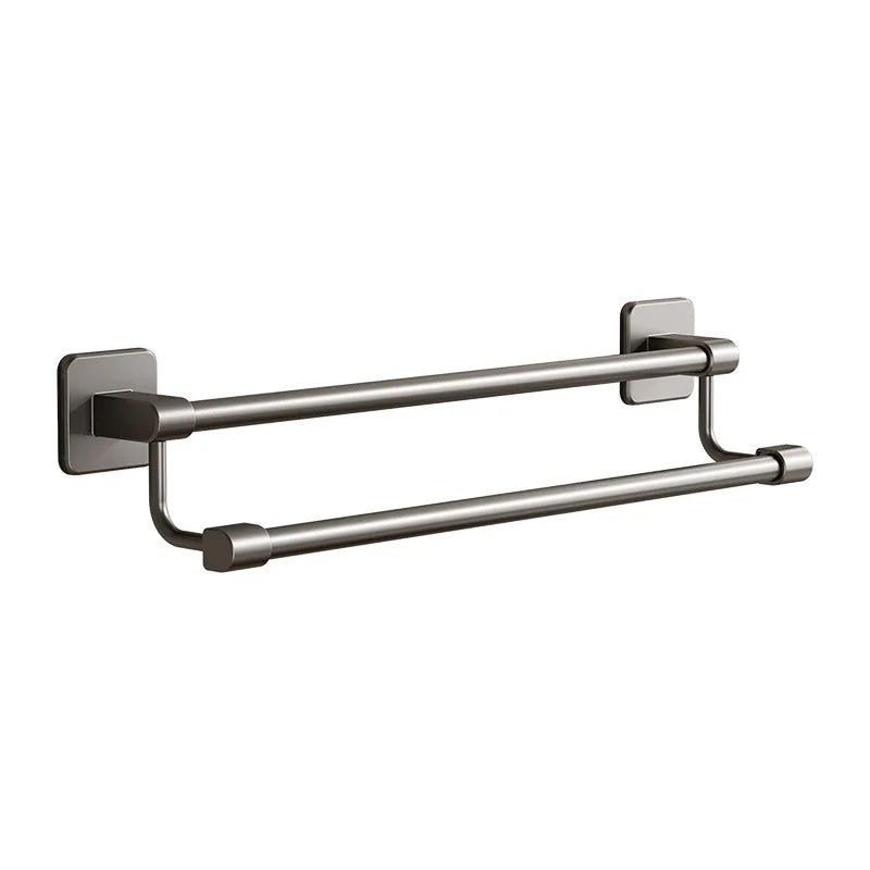Adhesive Towel Rack 30-80cm Adjustable No Drill Bathroom