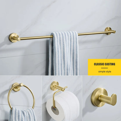 Brushed Gold Wall Mount Shelf Toilet Bath Hardware