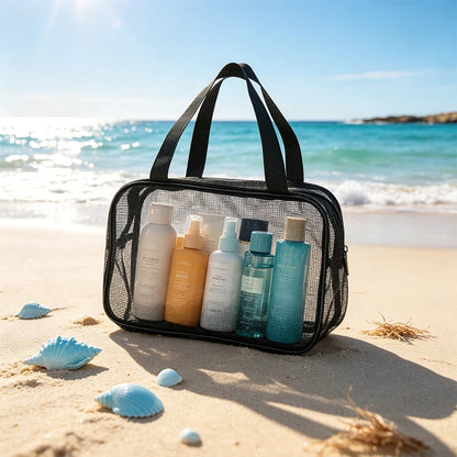 Mesh Shower Caddy Tote Bag Organizer Case Cosmetic