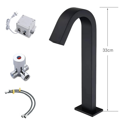 Oxg Black/Chrome Smart Sensor Basin Faucet Automatic Sensor