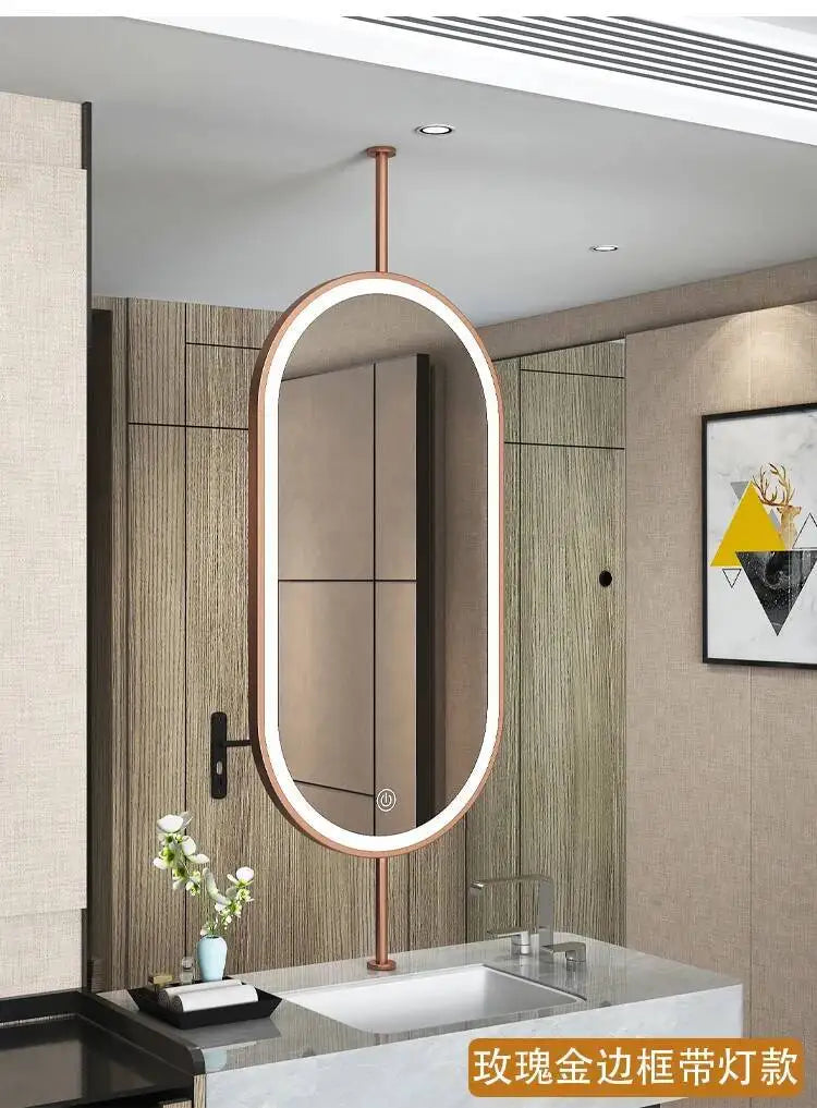 Size60x90cm Ceiling Oval Hanging Mirror Modern Simple Decoration