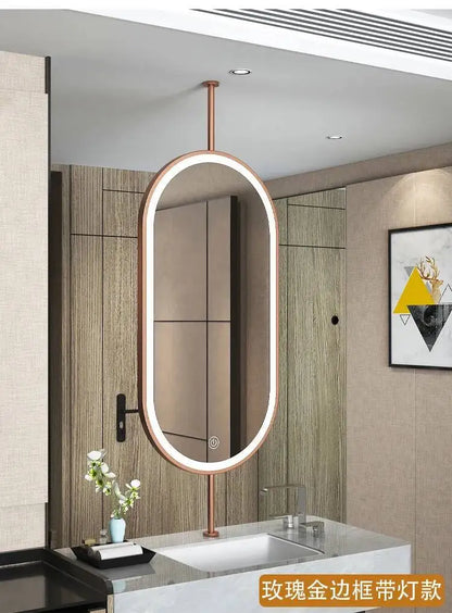 Size60x90cm Ceiling Oval Hanging Mirror Modern Simple Decoration