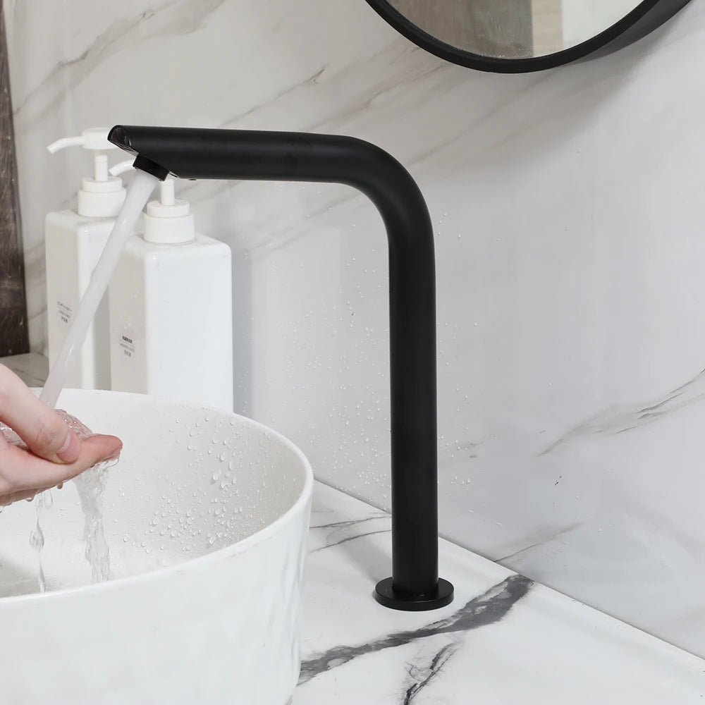 Kemaidi Matte Black Touchless Sensor Bathroom Sink Faucet