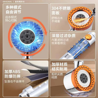 In Large Flow Shower Head Filter Modes High