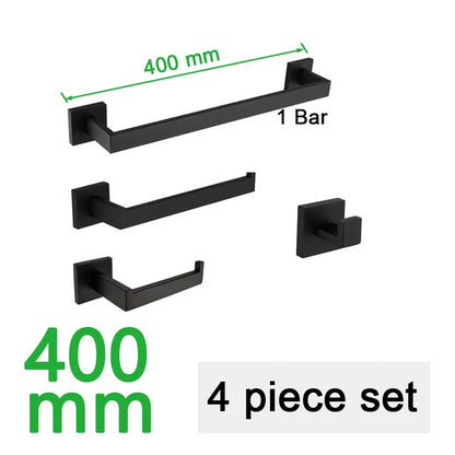 Matte Black Bathroom Hardware 304 Stainless Steel Towel