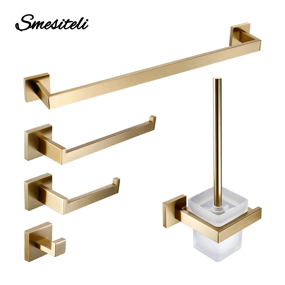 Matte Gold Towel Rack 304 Stainless Steel Towel