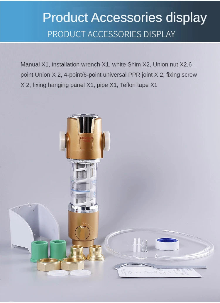 Spin Down Sediment Filter Backwash Whole House Water