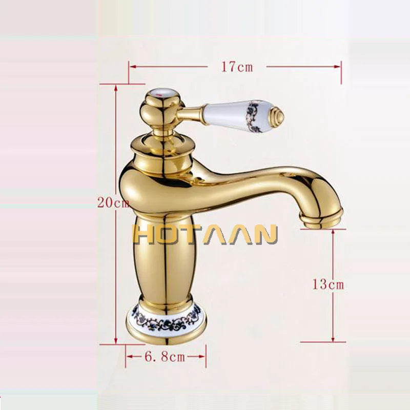 Luxury Basin Faucet Modern Faucet Bathroom Faucet Gold
