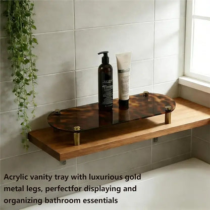 Tortoise Print Acrylic Tray Organizer Vanity Leopard Tray