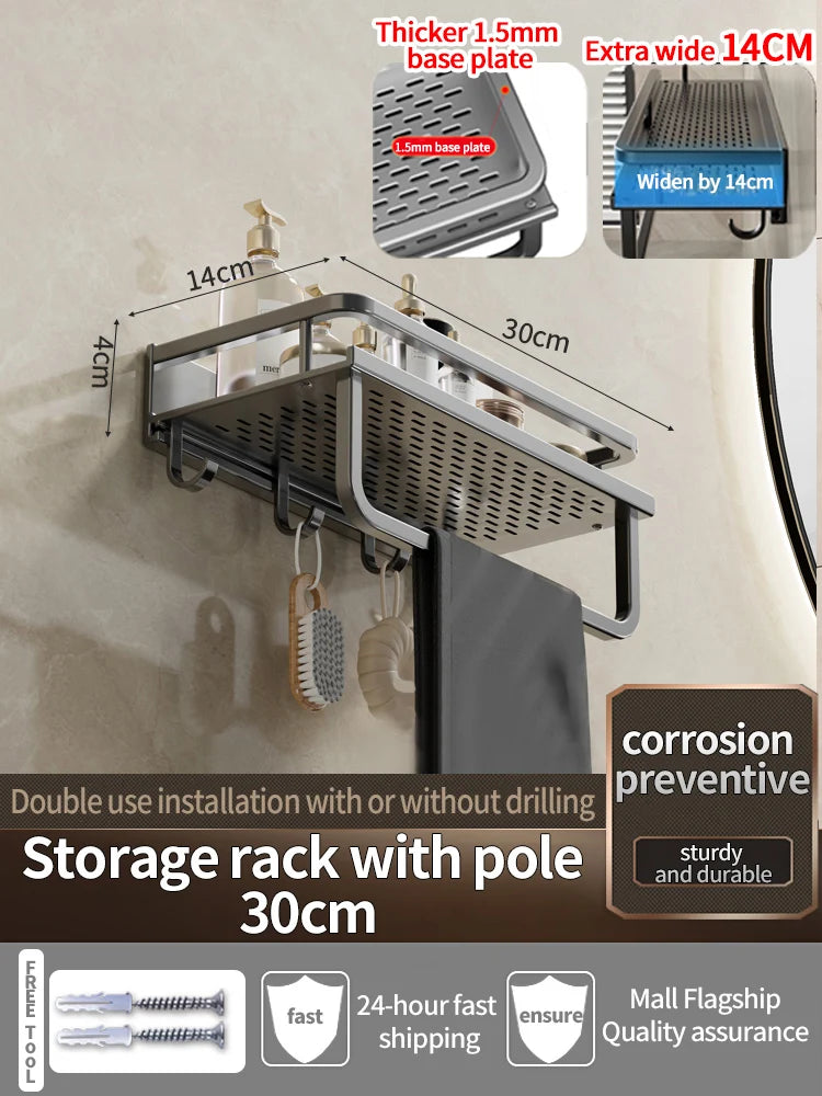 Bathroom Shelf Bathroom Towel Rack Shelves Wall Shower