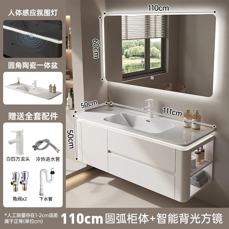 Led Light Ensuite Bathroom Cabinet Basin Designs Mirror