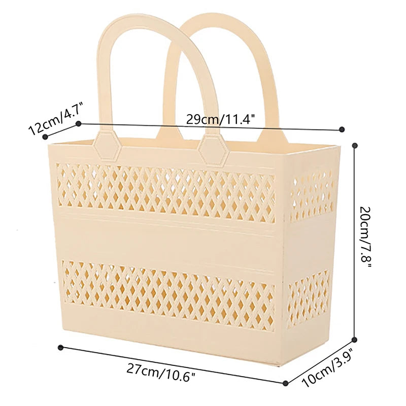 Shower Caddy Basket Handles Large Capacity Drainage Box