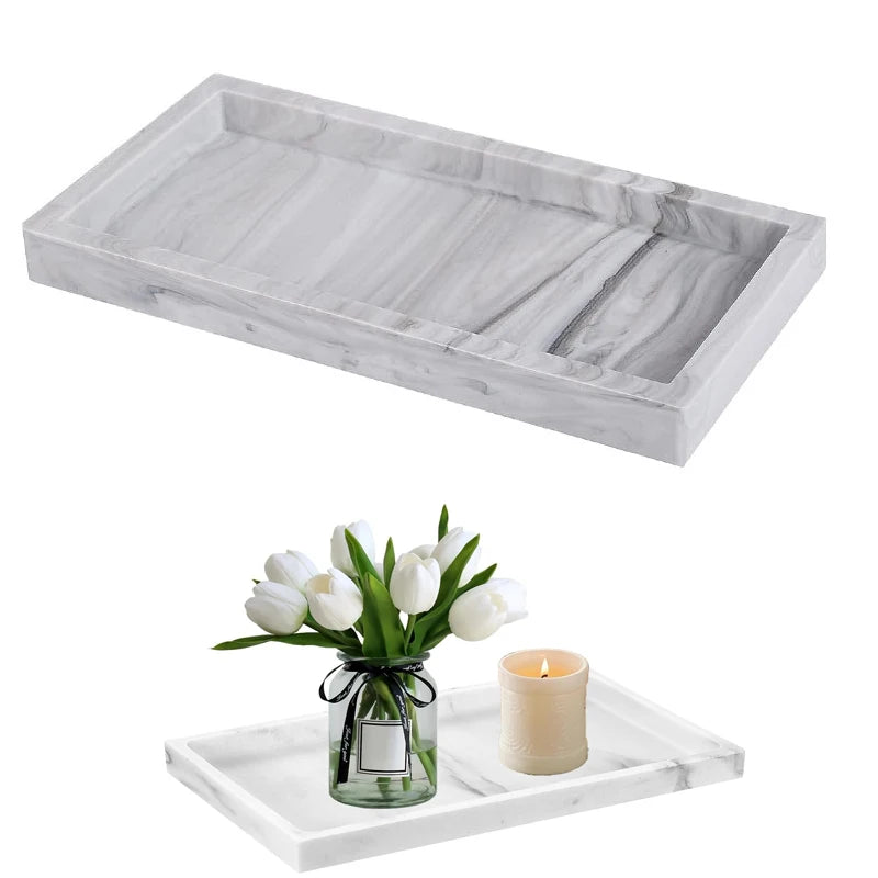 Bathroom Counter Tray Thickened Silicone Bathroom Vanity Tray