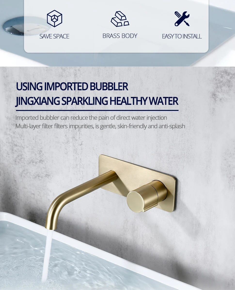 Bathroom Vanity Sink Mixer Cover Plate Cold Wall-Mount
