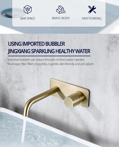 Bathroom Vanity Sink Mixer Cover Plate Cold Wall-Mount