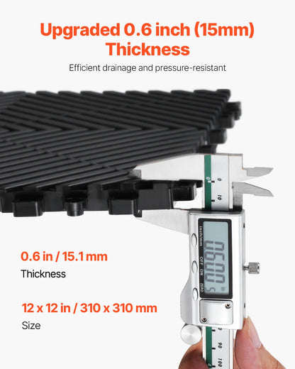 Succebuy Interlocking Drainage Mat 12inx12in 12/24/40/50/55