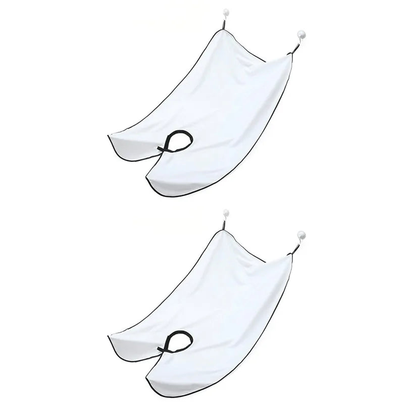 1-6pcs Men Beards Shaving Aprons Creative Wall Mirror