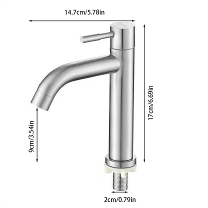 G1/2 Cold Basin Faucet Stainless Steel Bathroom Sink