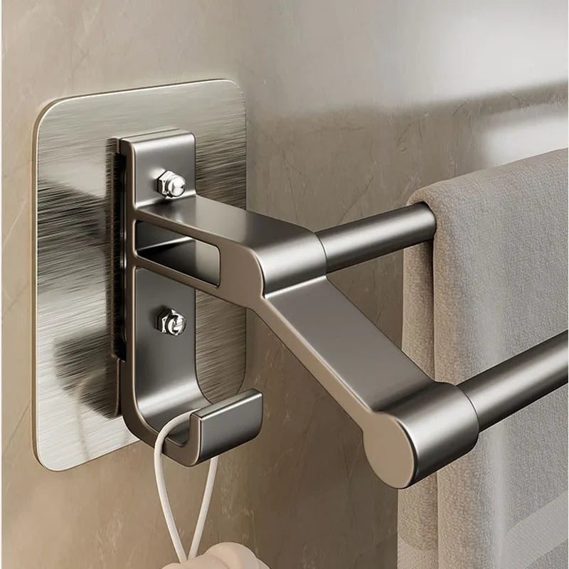 Self-Adhesive Two Layer Towel Holder Bathroom Towel Rack