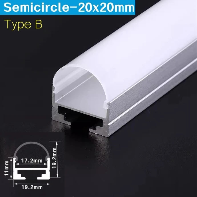 Three-Sided Glowing Led Aluminum Profile Tube Lamp Surface
