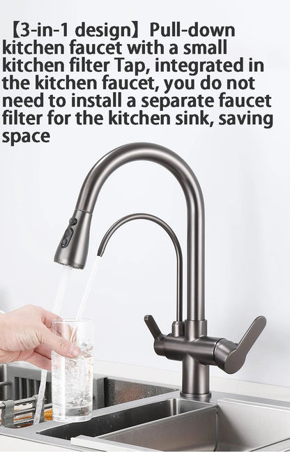 Touch On Filtered Faucet Three Ways Cold Drinking