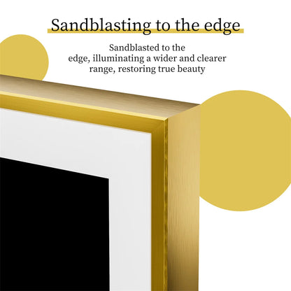 Luvodi Illuminated Bathroom Mirror Gold Frame Wall Mounted