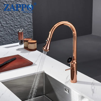 Zappo Modes Faucet Rose Gold 360 Swivel Pull