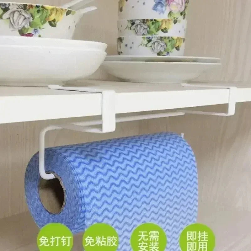 Storage White Black Toilet Shelf Paper Roll Rack
