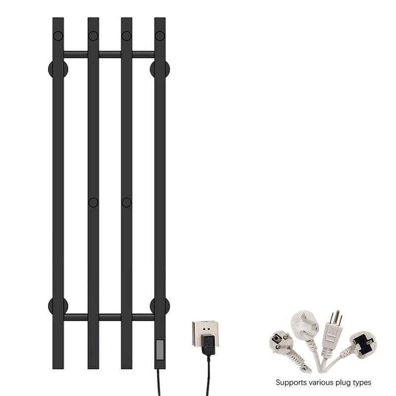 Bathroom Electric Heated Towel Rack 3/4 Bars Bathroom