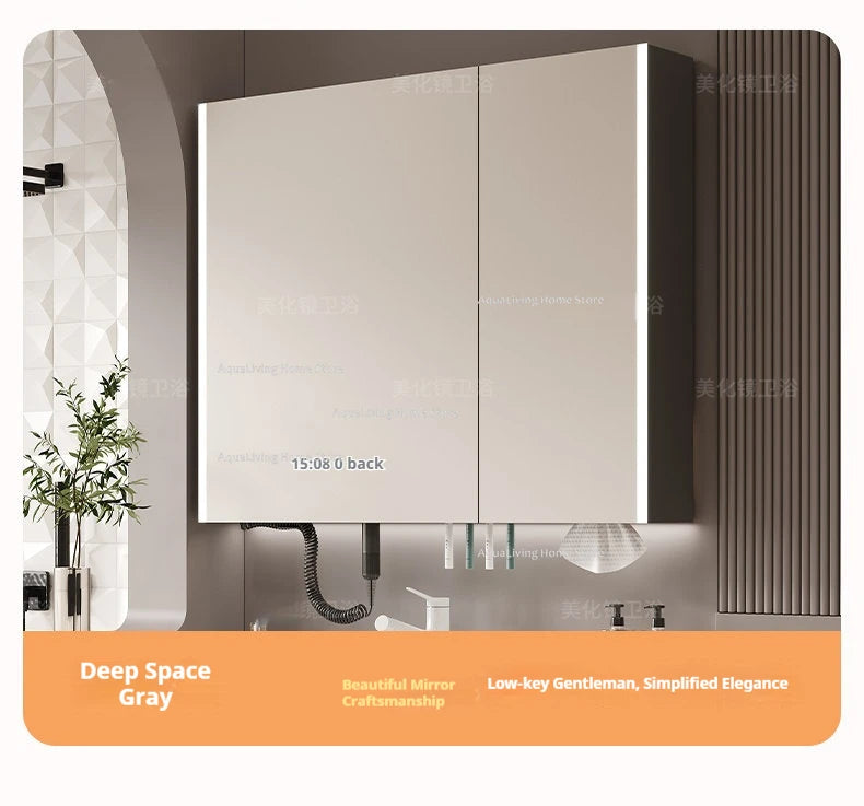 Modern Smart Bathroom Mirror Cabinet Wall-Mounted Vanity Mirror