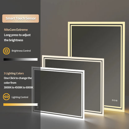 Led Backlit Mirror Bathroom Vanity Lights Anti-Fog Dimmable