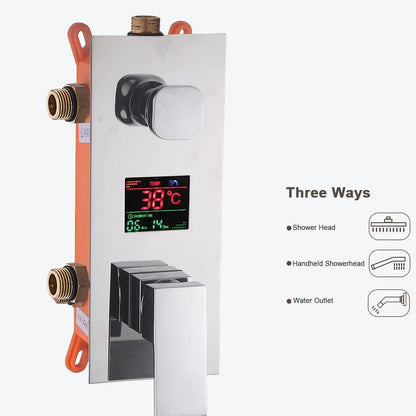 Digital Wall Mounted Shower Mixer Valve 2/3 Way