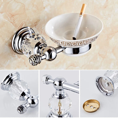 Bathroom Hardware Crystal Bath Towel Shelf Toilet Paper