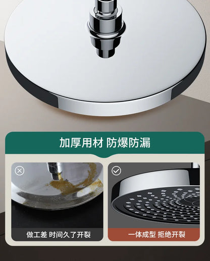 Large Flow Rainfall Shower Head 25cm Top Sprayer